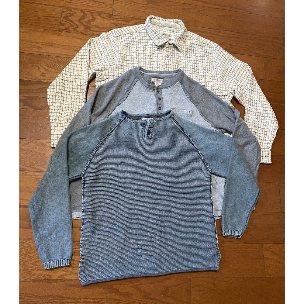 Lot Of 3 Carbon 2 Cobalt Shirts Mens Large Long Sleeve 100% Cotton Excellent